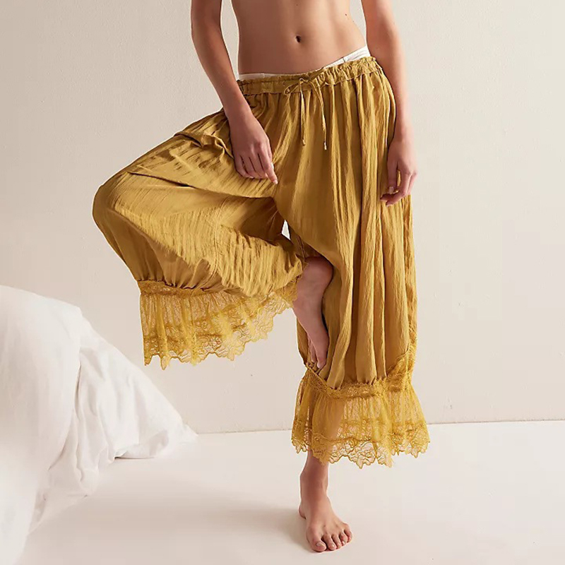 Elastic Lace Trim - Women Lace Trim Pants Vintage Pettipants