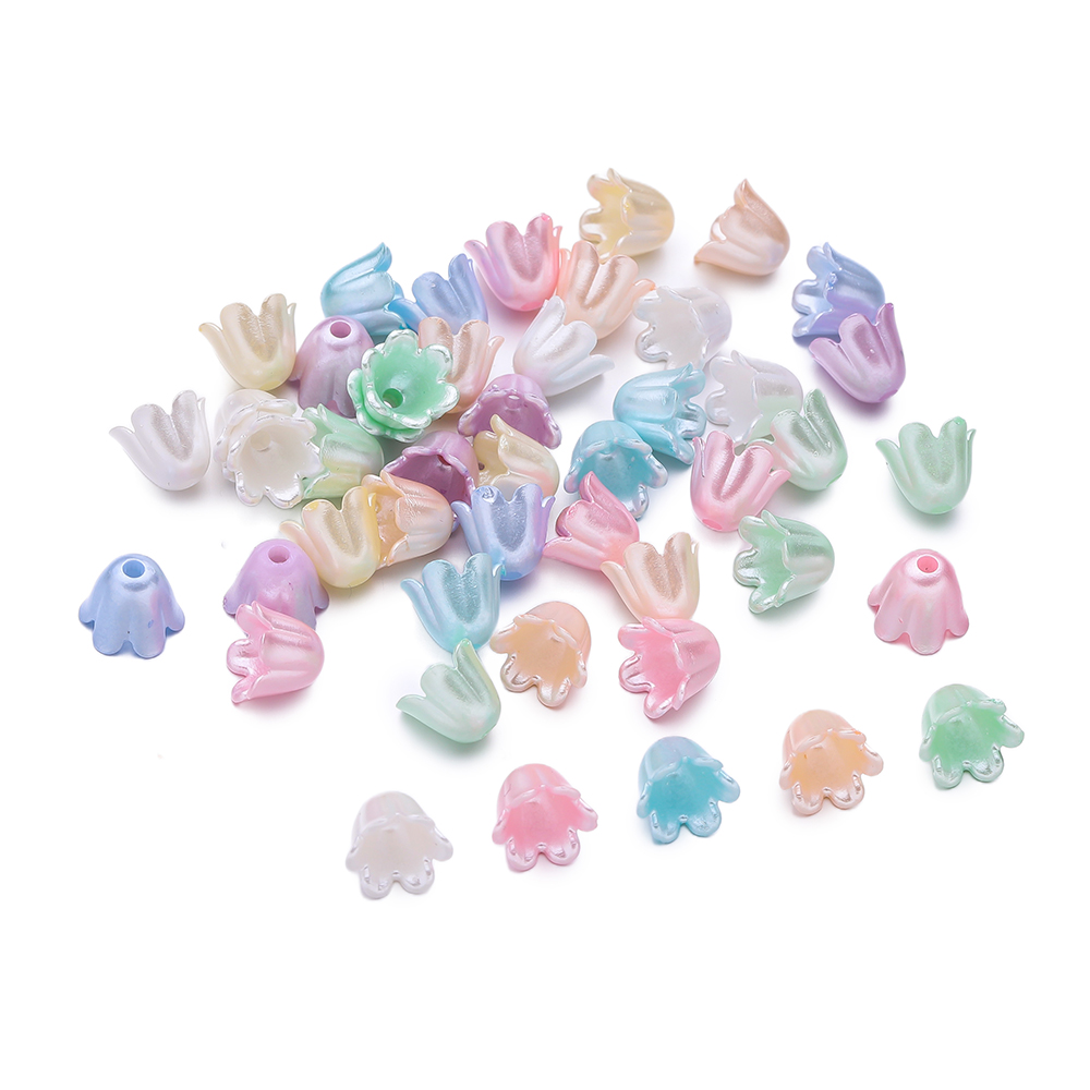 Embellishment Crafts - 50pcs ABS Artificial Pearls Chime Flowers