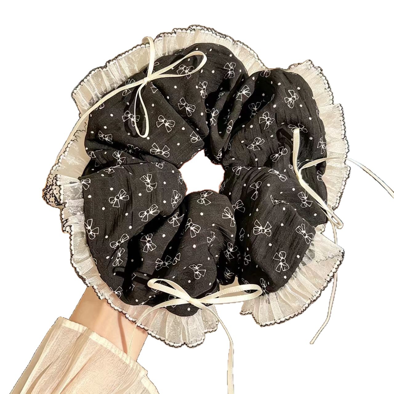 1/2PCS Lace Trim Polka Dot Scr - Elastic Lace Trim avaliação e preço