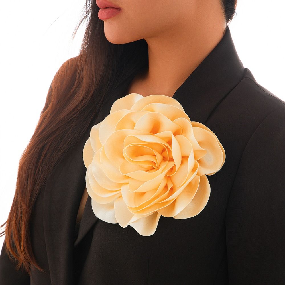 DIY 3D Large Fabric Flower Bro - Applique Patch Flower avaliação e preço