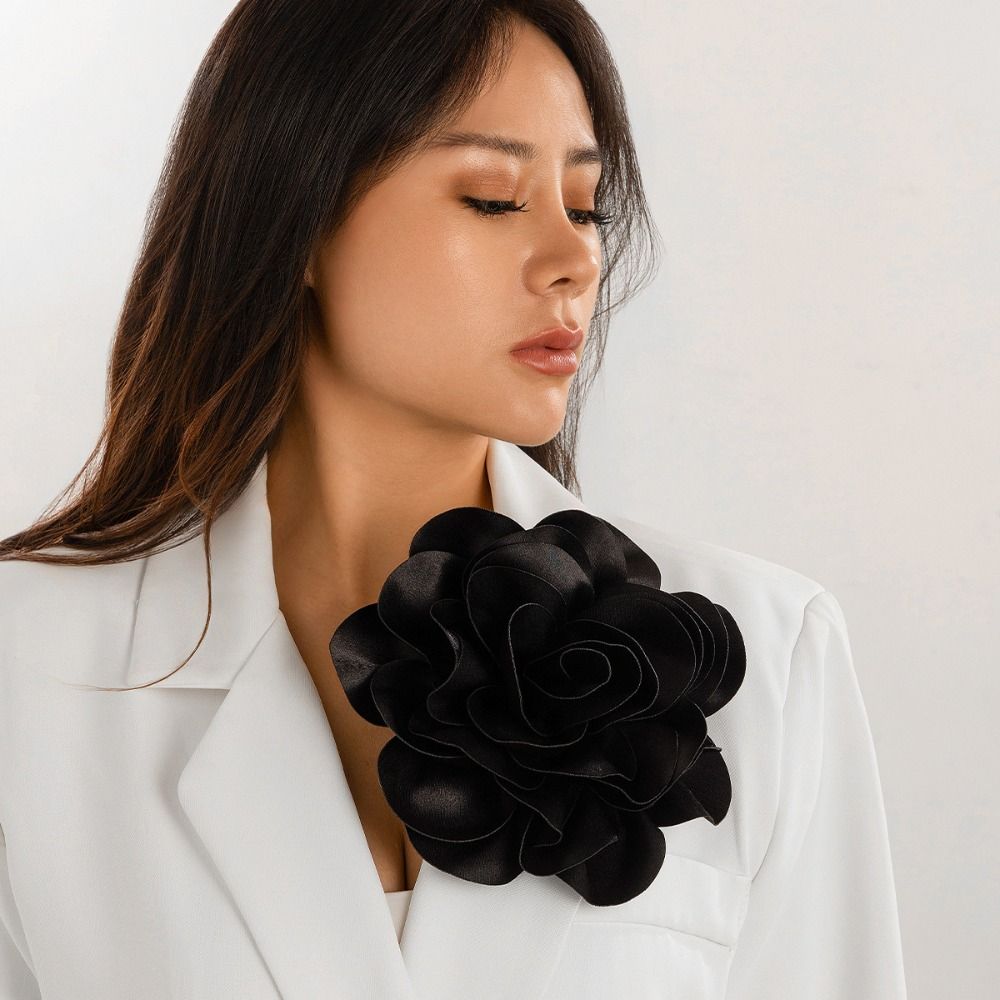 DIY 3D Large Fabric Flower Bro - Applique Patch Flower avaliação e preço