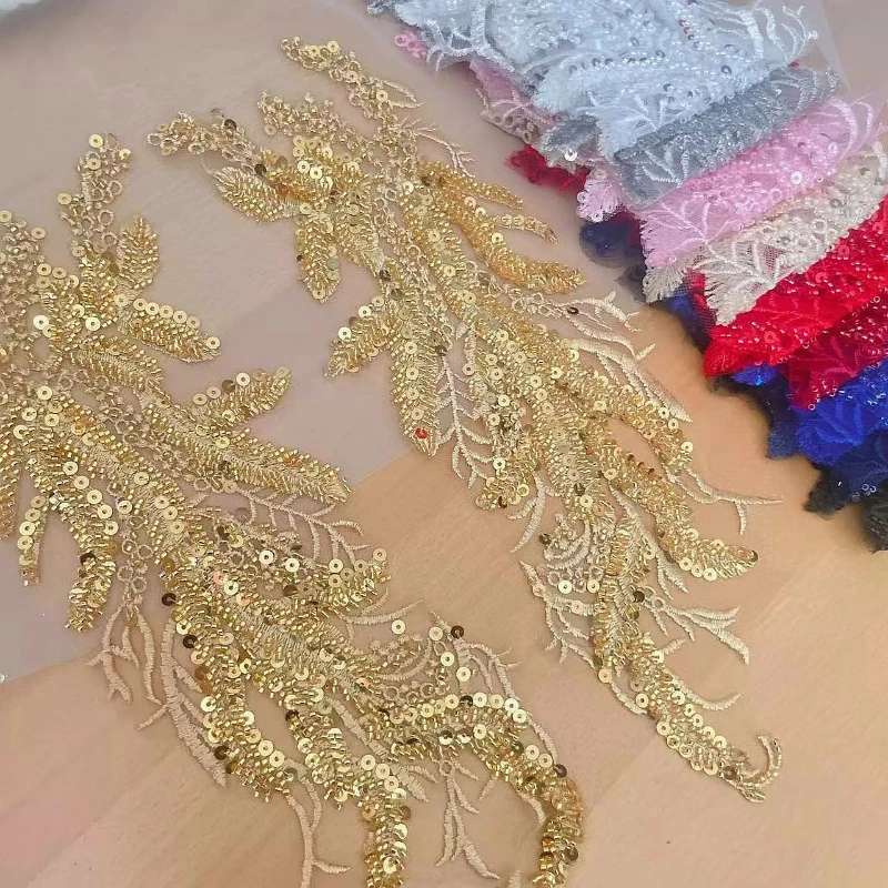 Beaded Sequins 3D Decals Mirro - Applique Patch Flower avaliação e preço