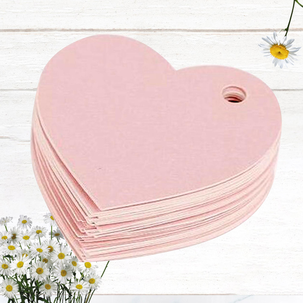 50Pcs Pink Heart-Shaped Paper  - Craft Embellishments avaliação e preço