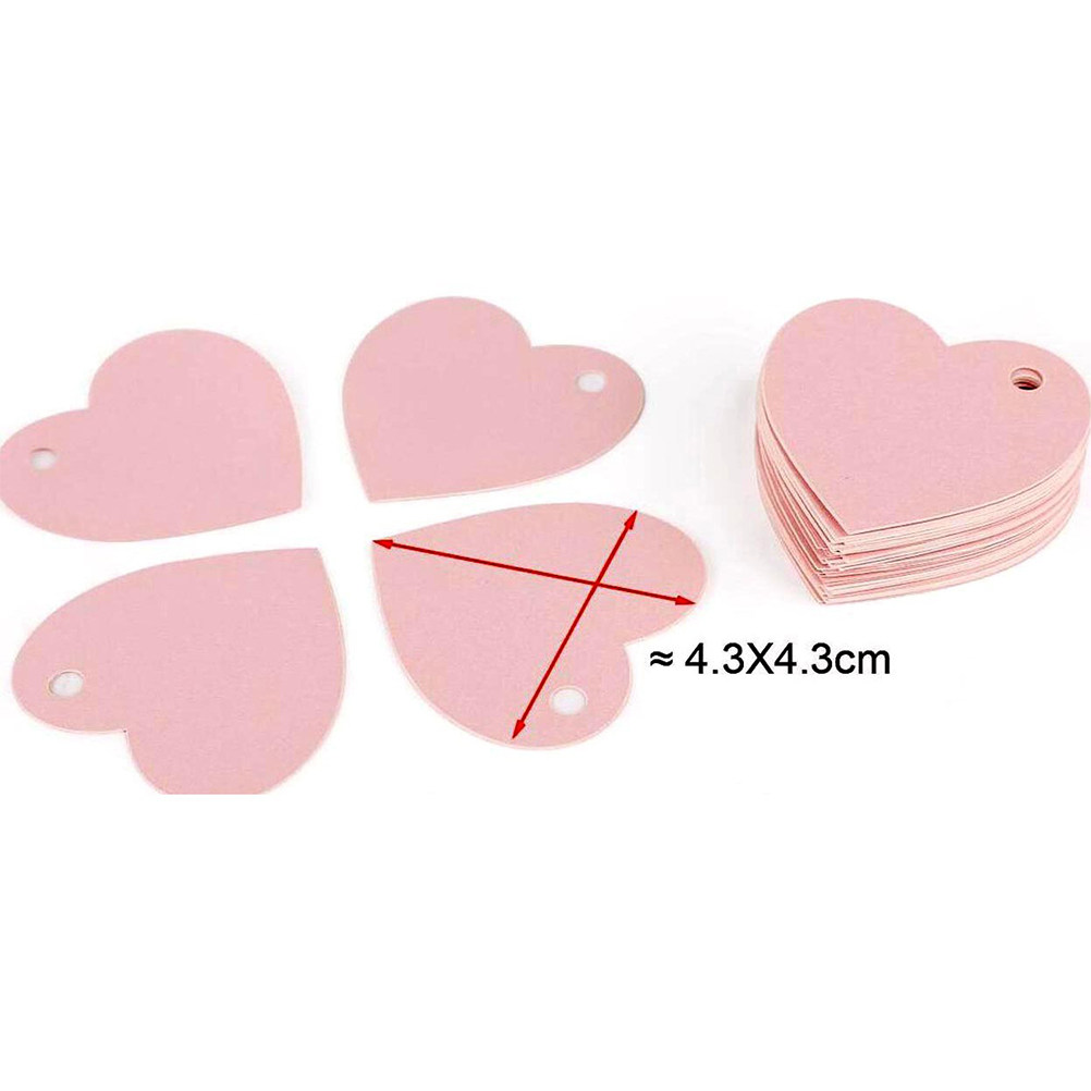 50Pcs Pink Heart-Shaped Paper  - Craft Embellishments avaliação e preço