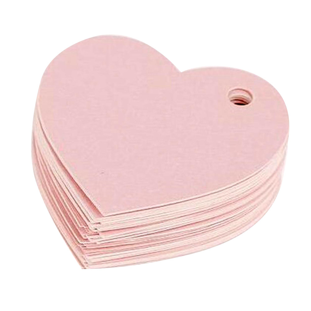 50Pcs Pink Heart-Shaped Paper  - Craft Embellishments avaliação e preço