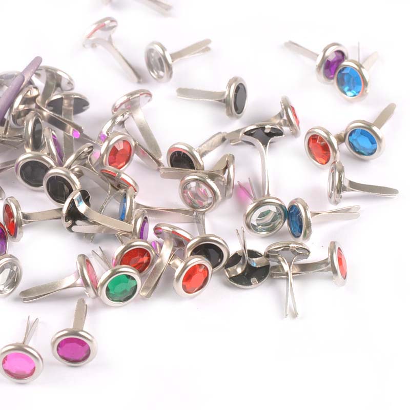 50pcs 8.5X15mm Mix Rhinestone  - Embellishments For Scrapbooking avaliação e preço