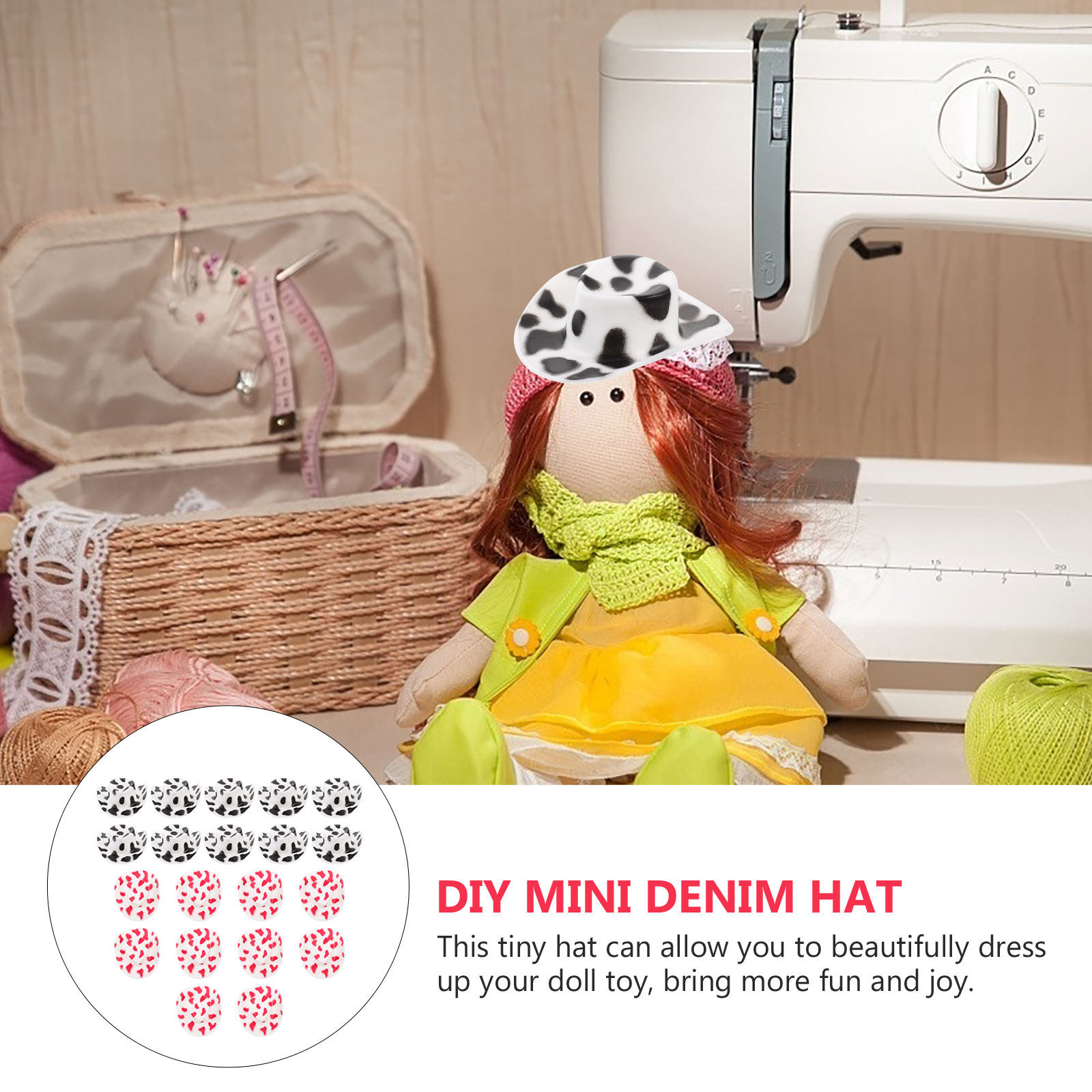 20Pcs Miniature Cowboy Hat Sma - Craft Embellishments avaliação e preço