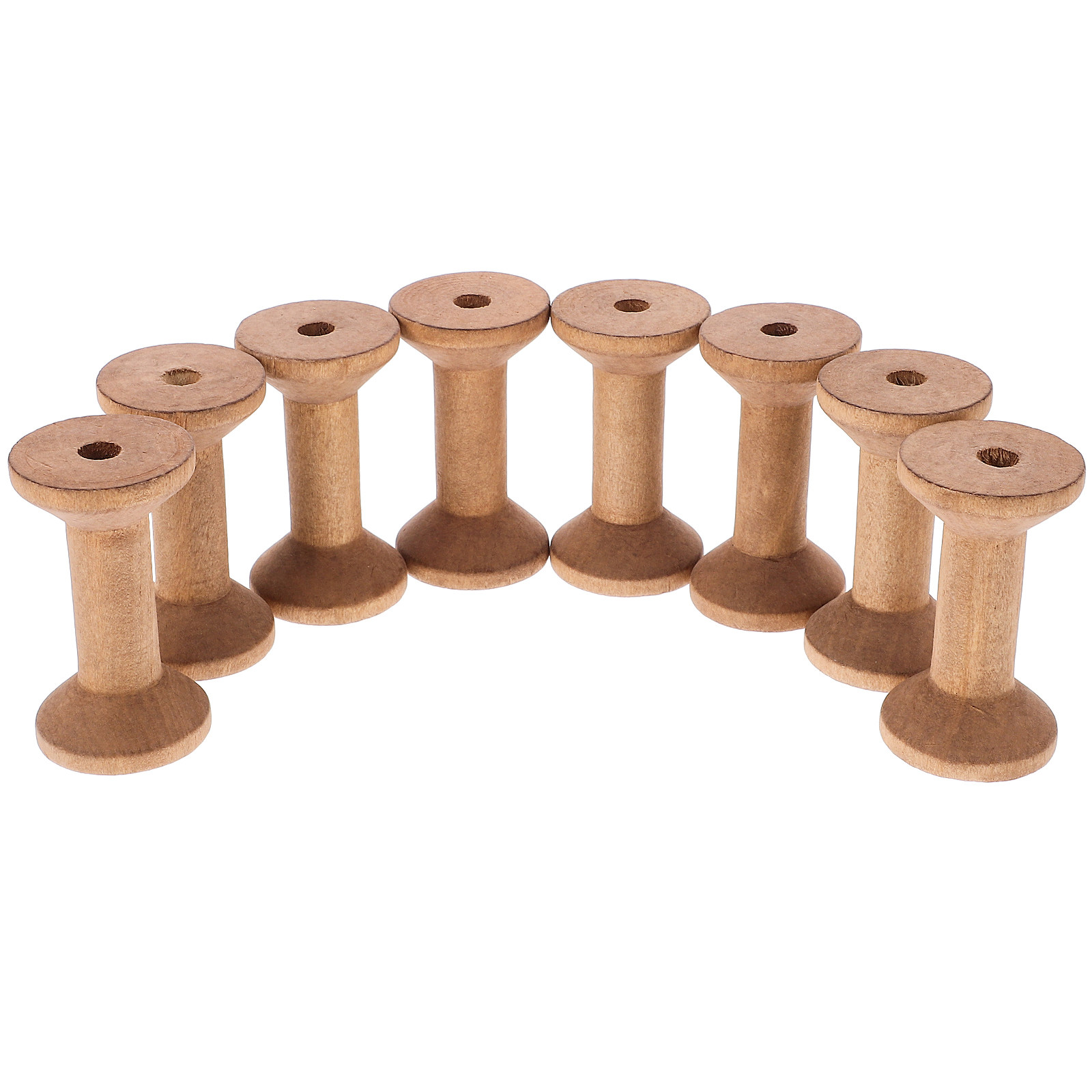 8Pcs Wooden Spools 70x40mm Pun - Embroidery Craft avaliação e preço