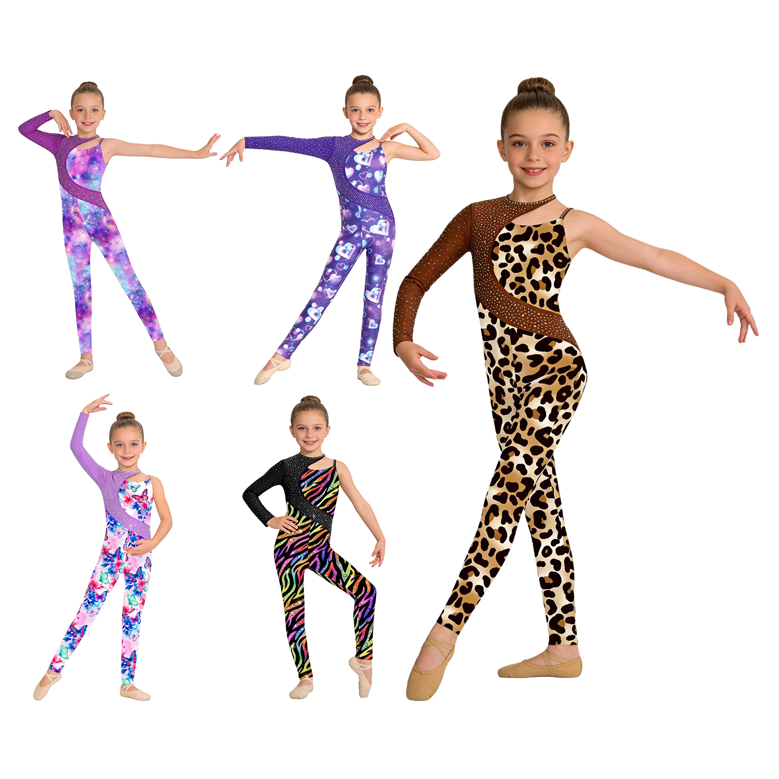 Kids Girls Gymnastics Ballet D - Rhinestone Banding Trim avaliação e preço