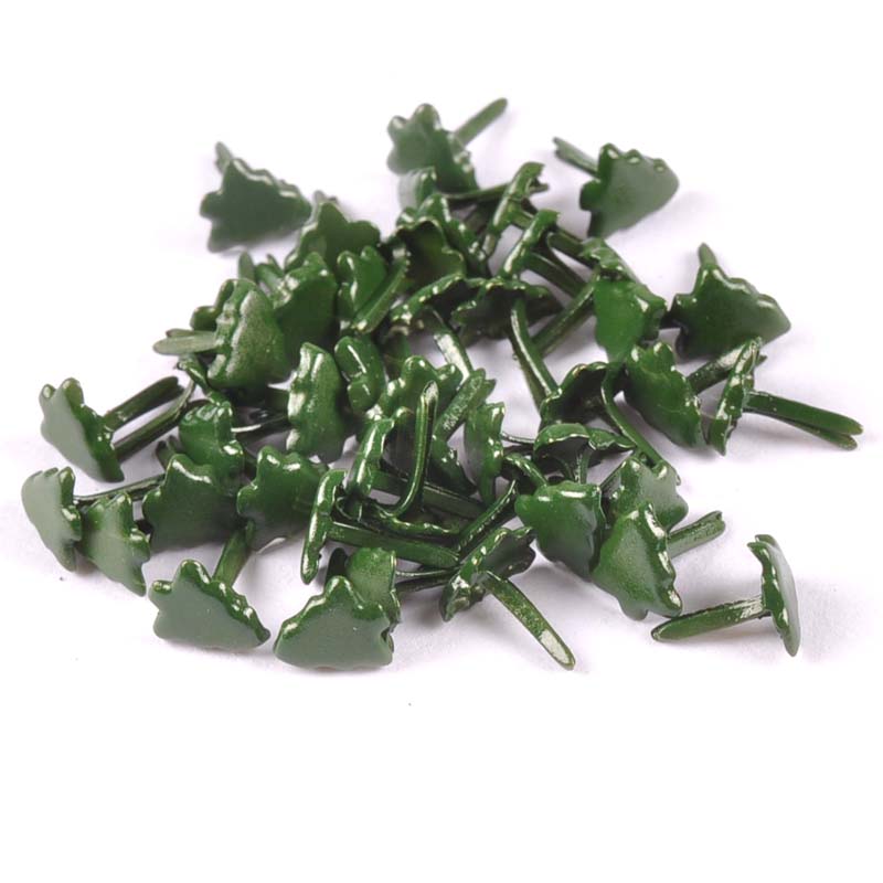 50pcs Mini Christmas Tree Brad - Embellishments For Scrapbooking avaliação e preço