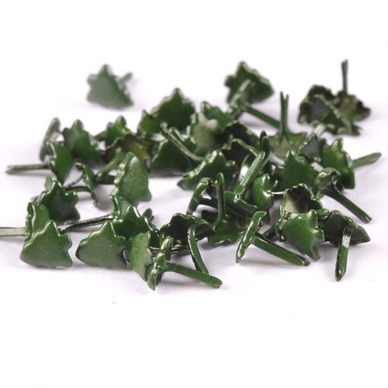 50pcs Mini Christmas Tree Brad - Embellishments For Scrapbooking avaliação e preço