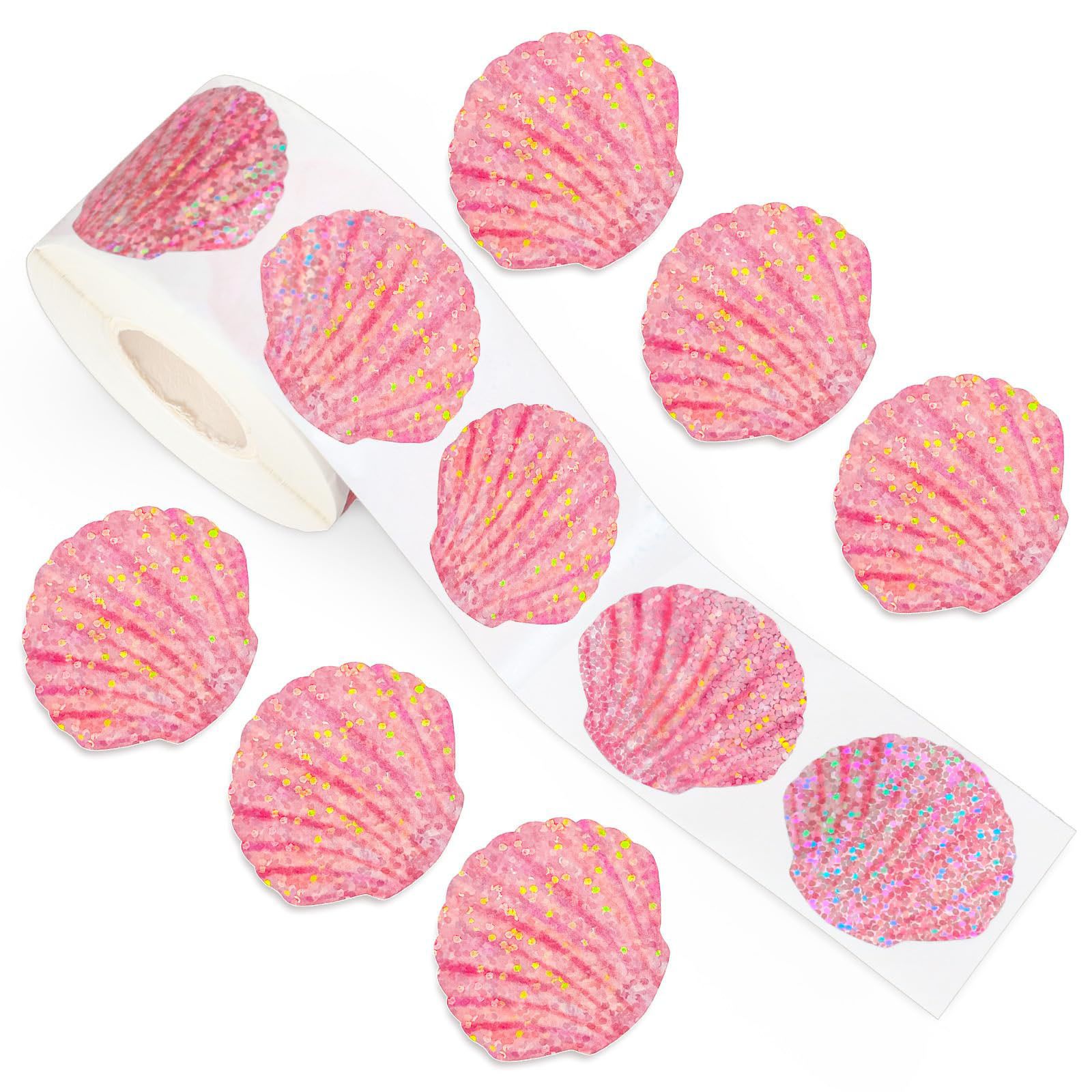 500 Pcs Summer Seashell Sticke - Glitter Vinyl Roll avaliação e preço
