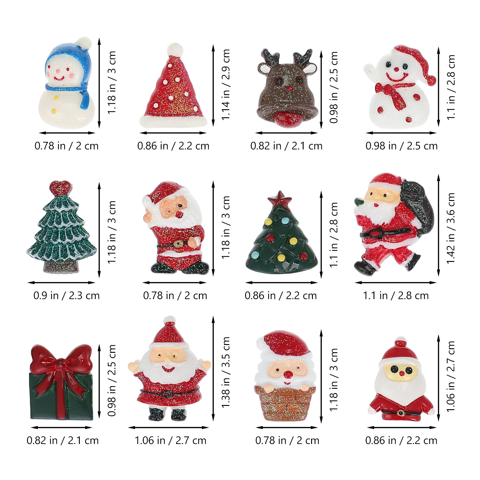 50 PCS Embellishment Christmas - Craft Embellishments avaliação e preço