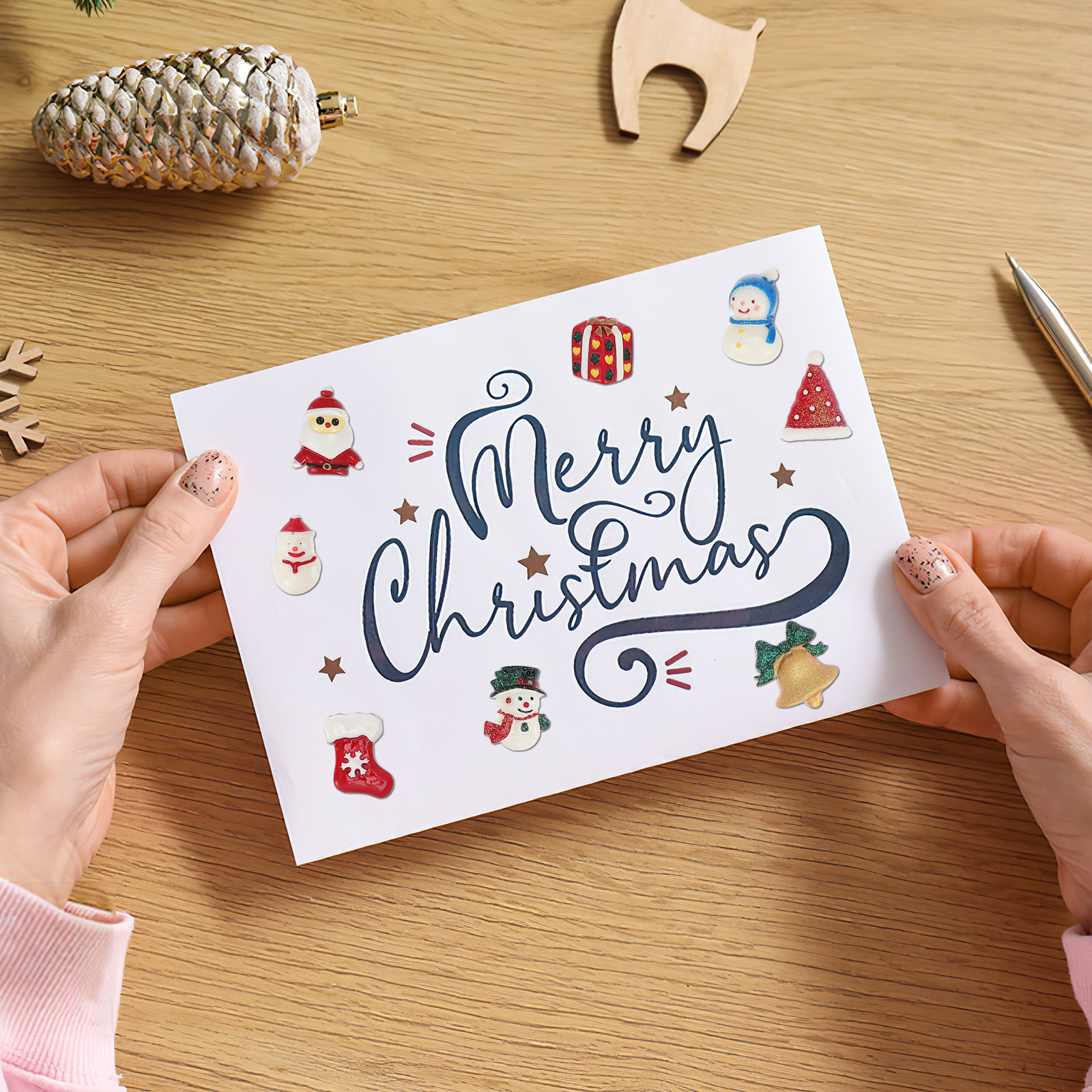 50 PCS Embellishment Christmas - Craft Embellishments avaliação e preço