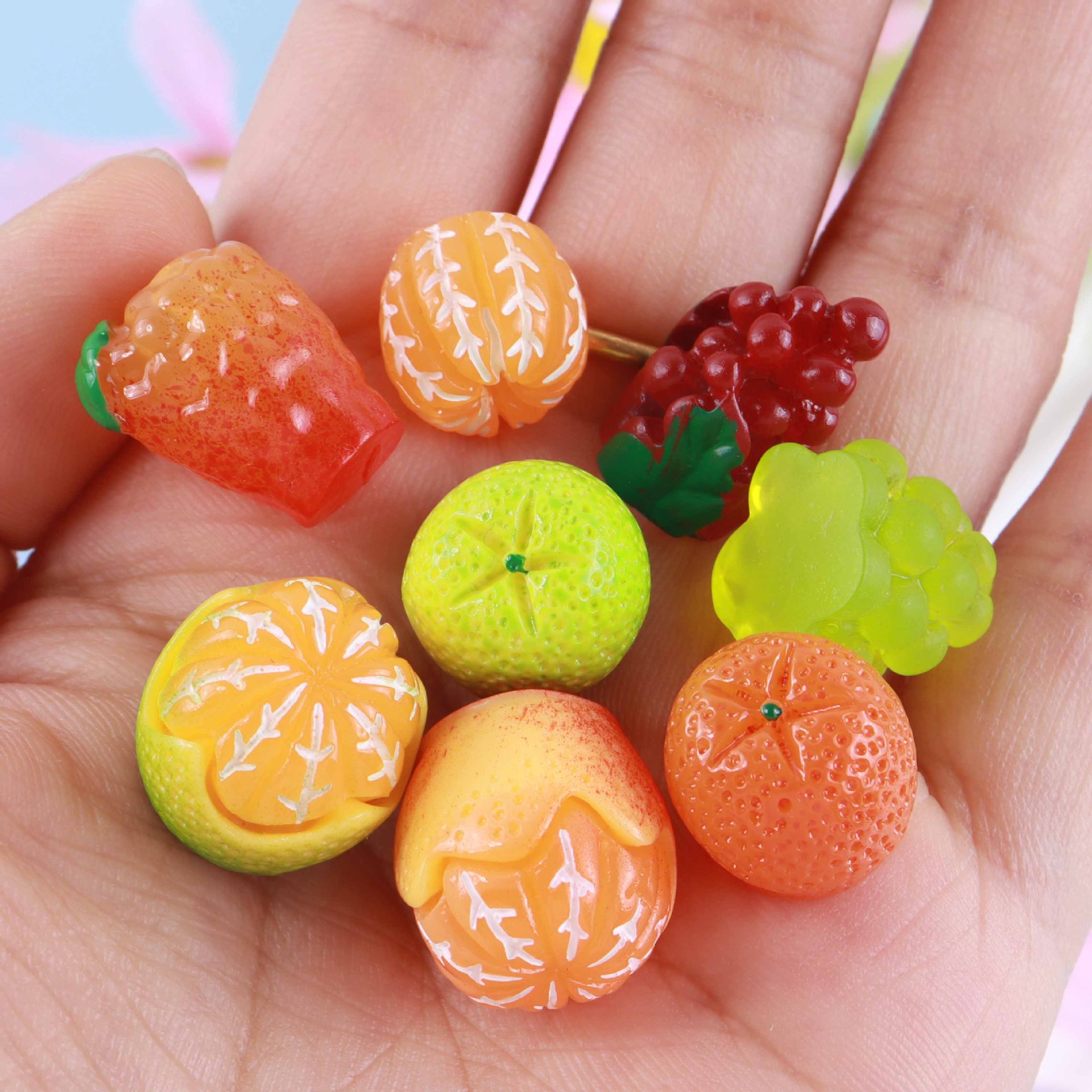 10pcs Diy Mini Resin Orange Fr - Christmas Craft Embellishment avaliação e preço