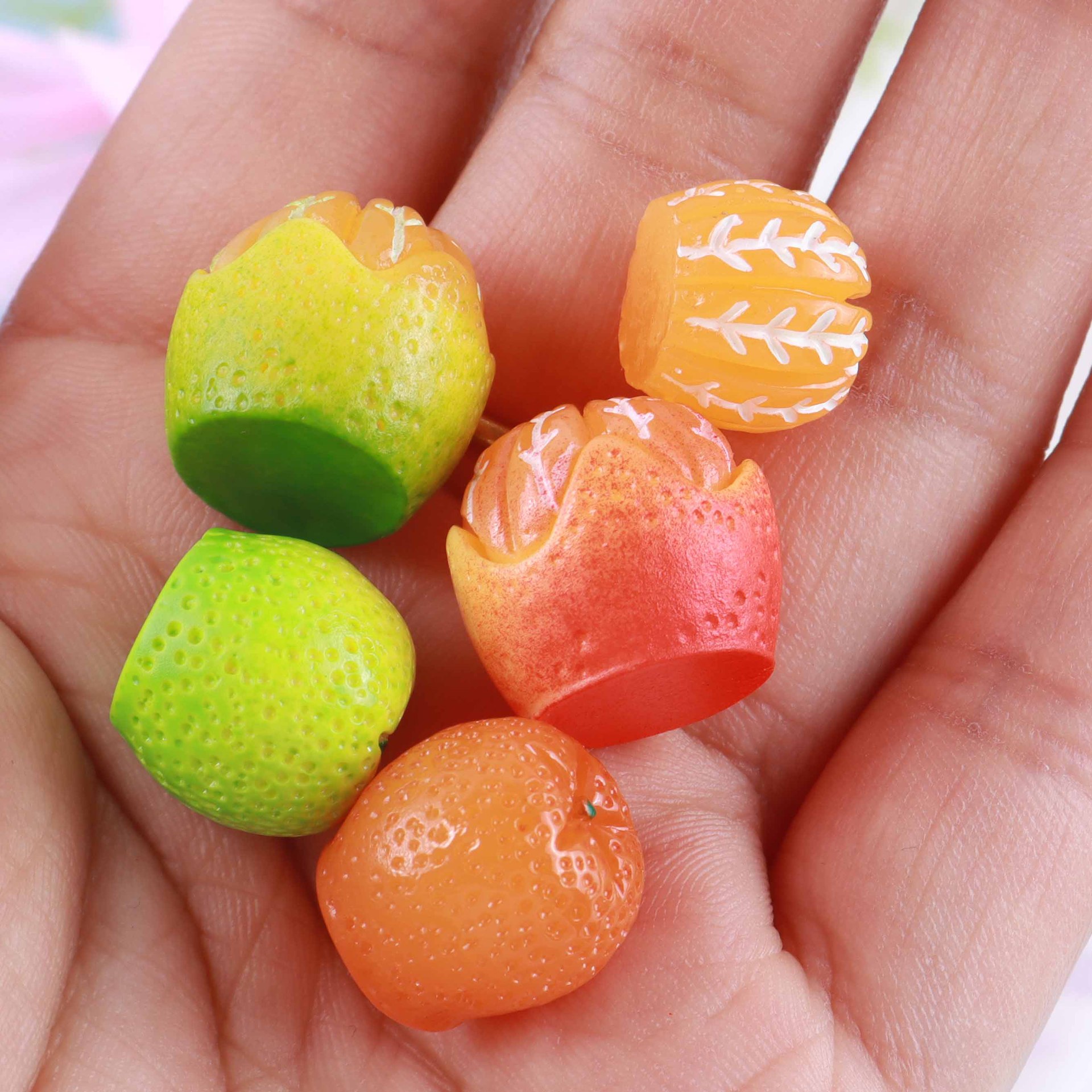 10pcs Diy Mini Resin Orange Fr - Christmas Craft Embellishment avaliação e preço