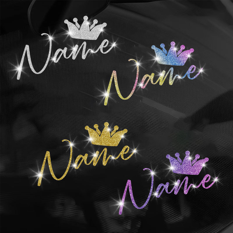 1PC Custom Glitter Crown and N - Glitter Vinyl Roll avaliação e preço