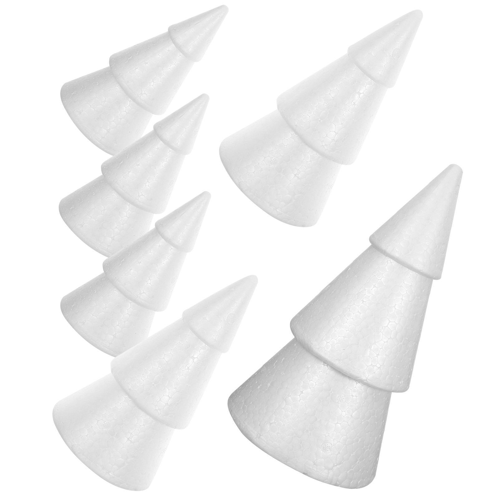 6Pcs White Foam Christmas Tree - Christmas Craft Embellishment avaliação e preço