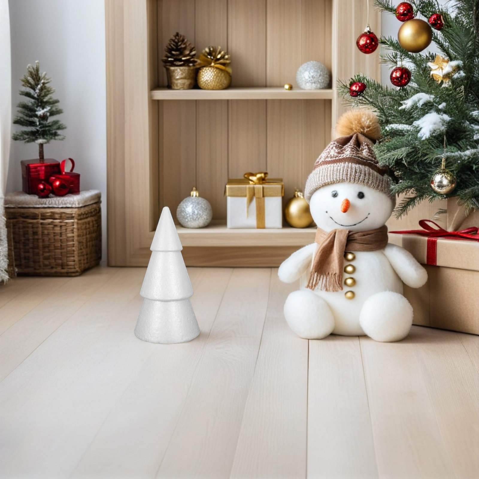 6Pcs White Foam Christmas Tree - Christmas Craft Embellishment avaliação e preço
