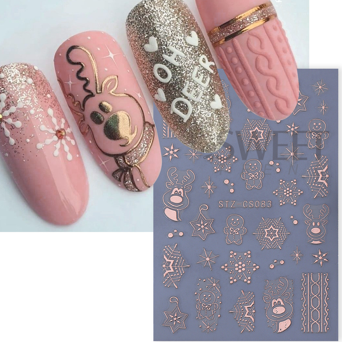 4pcs Winter Cartoon Christmas  - Glitter Vinyl Roll avaliação e preço