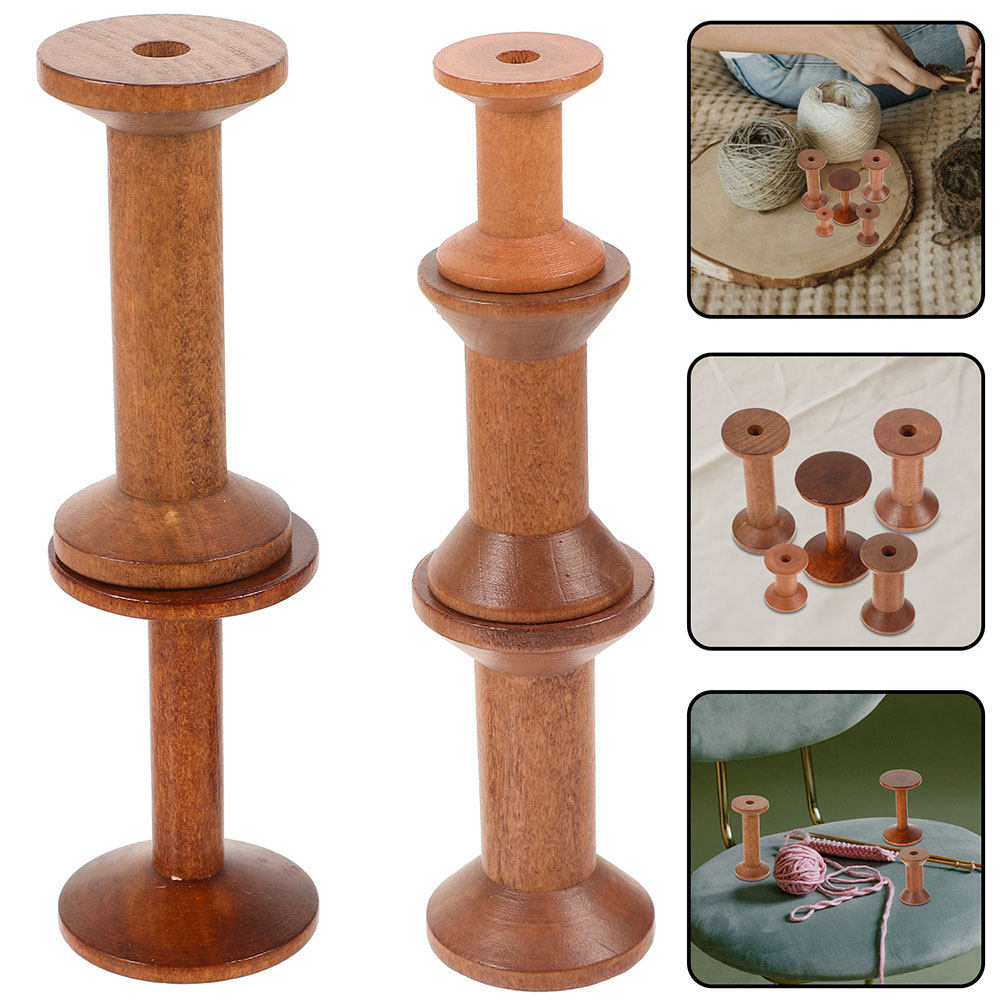 7Pcs Wooden Spindles for Sewin - Embroidery Craft avaliação e preço