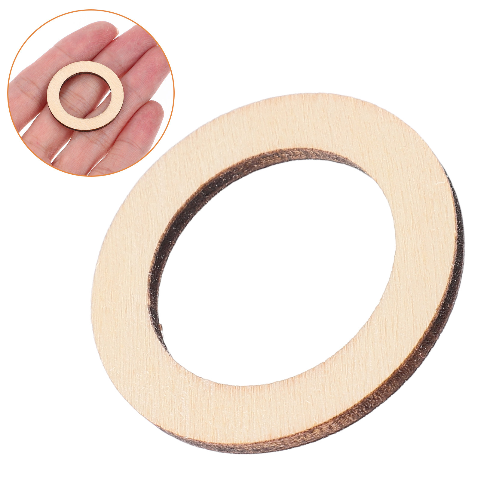 100Pcs Round Wooden Embellishm - Christmas Craft Embellishment avaliação e preço