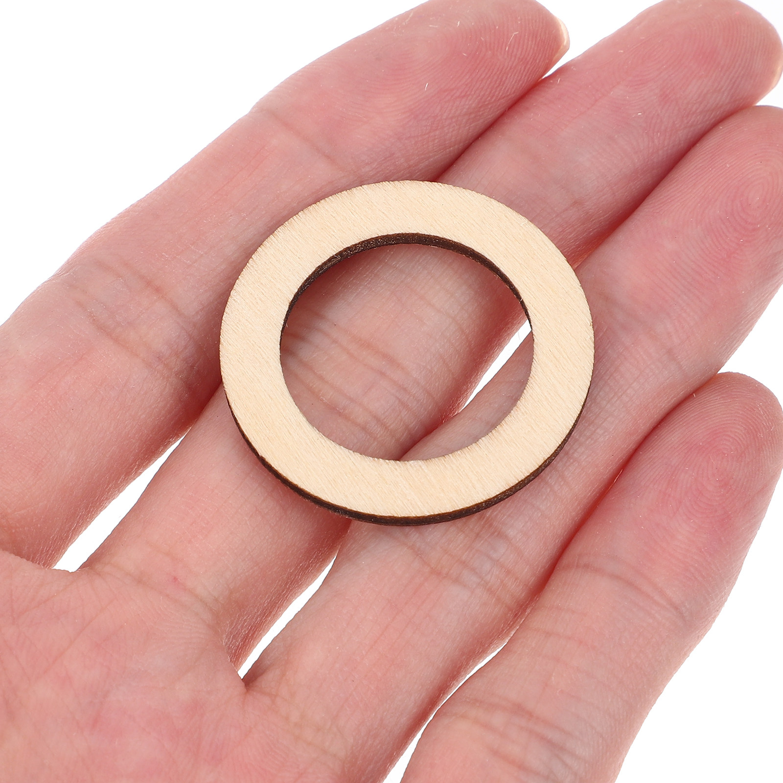 100Pcs Round Wooden Embellishm - Christmas Craft Embellishment avaliação e preço