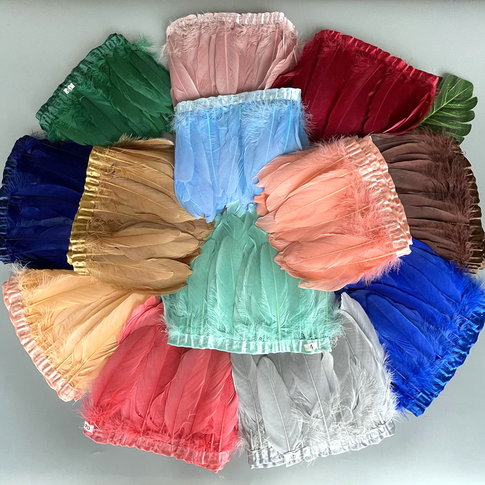 15-20cm Natural Goose Feather  - Feather Trim Marabou avaliação e preço