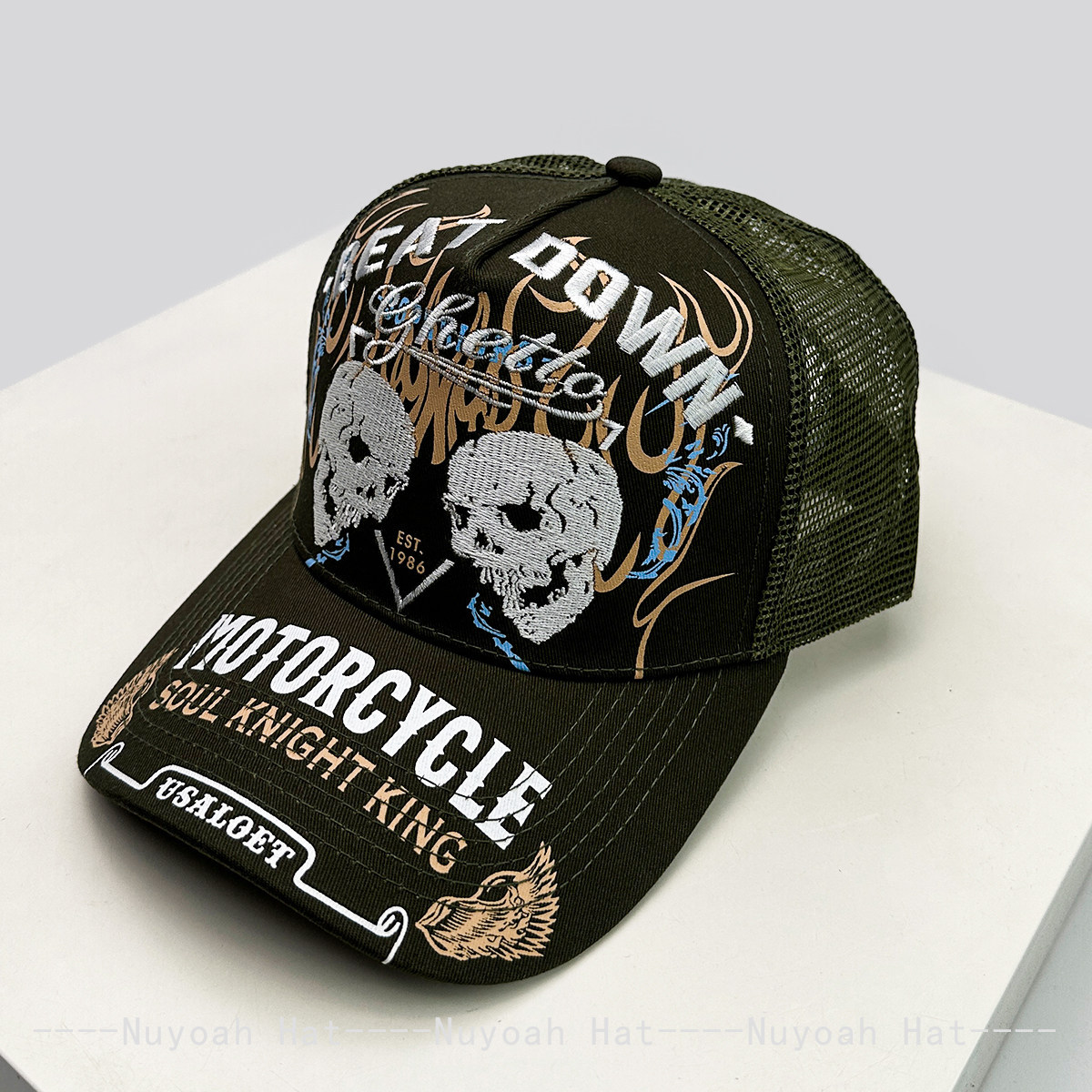 Skull Flame Embroidery Hard To - Embroidery Craft avaliação e preço