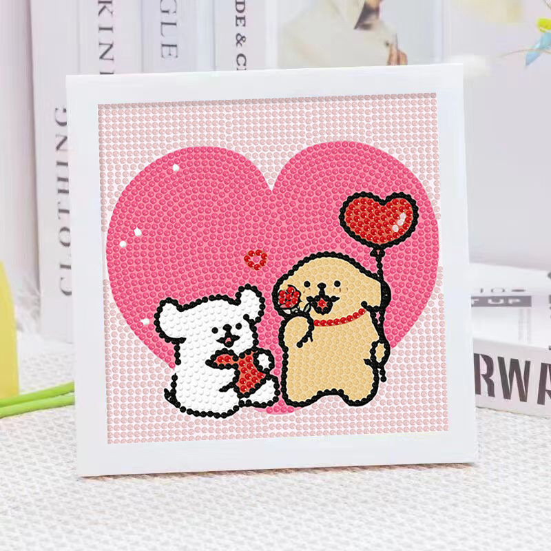 Cartoon Line Puppy Crystal Dia - Embroidery Embellishments avaliação e preço