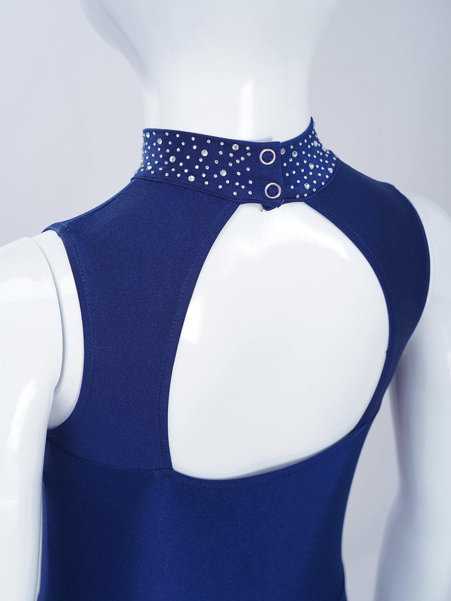 Kids Girls Sleeveless Gymnasti - Rhinestone Banding Trim avaliação e preço
