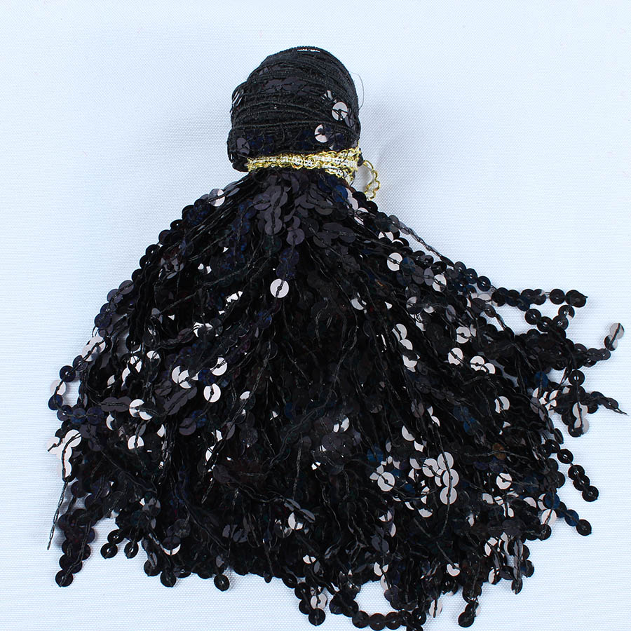 6 Meters/lot Holographic Sequi - Beaded Trim Fringe avaliação e preço