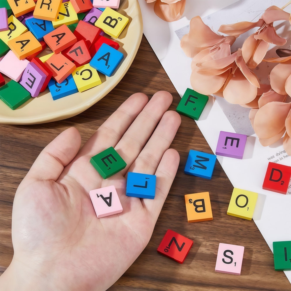 100PCS  Wooden Letter Cubes fo - Embellish Craft avaliação e preço