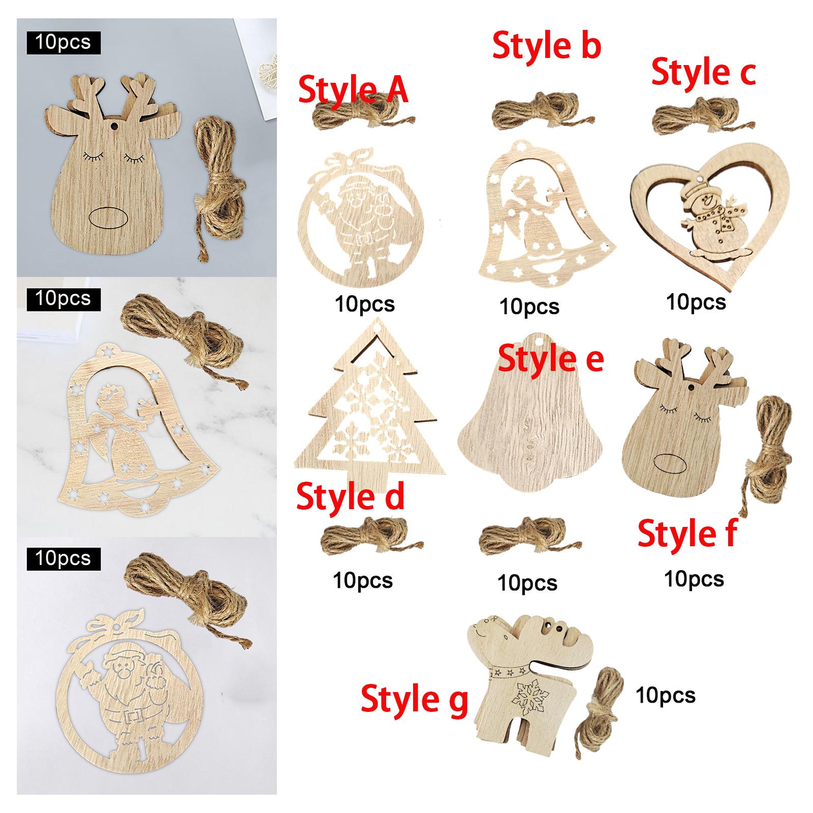 Unfinished Wooden Cutouts Xmas - Christmas Craft Embellishment avaliação e preço