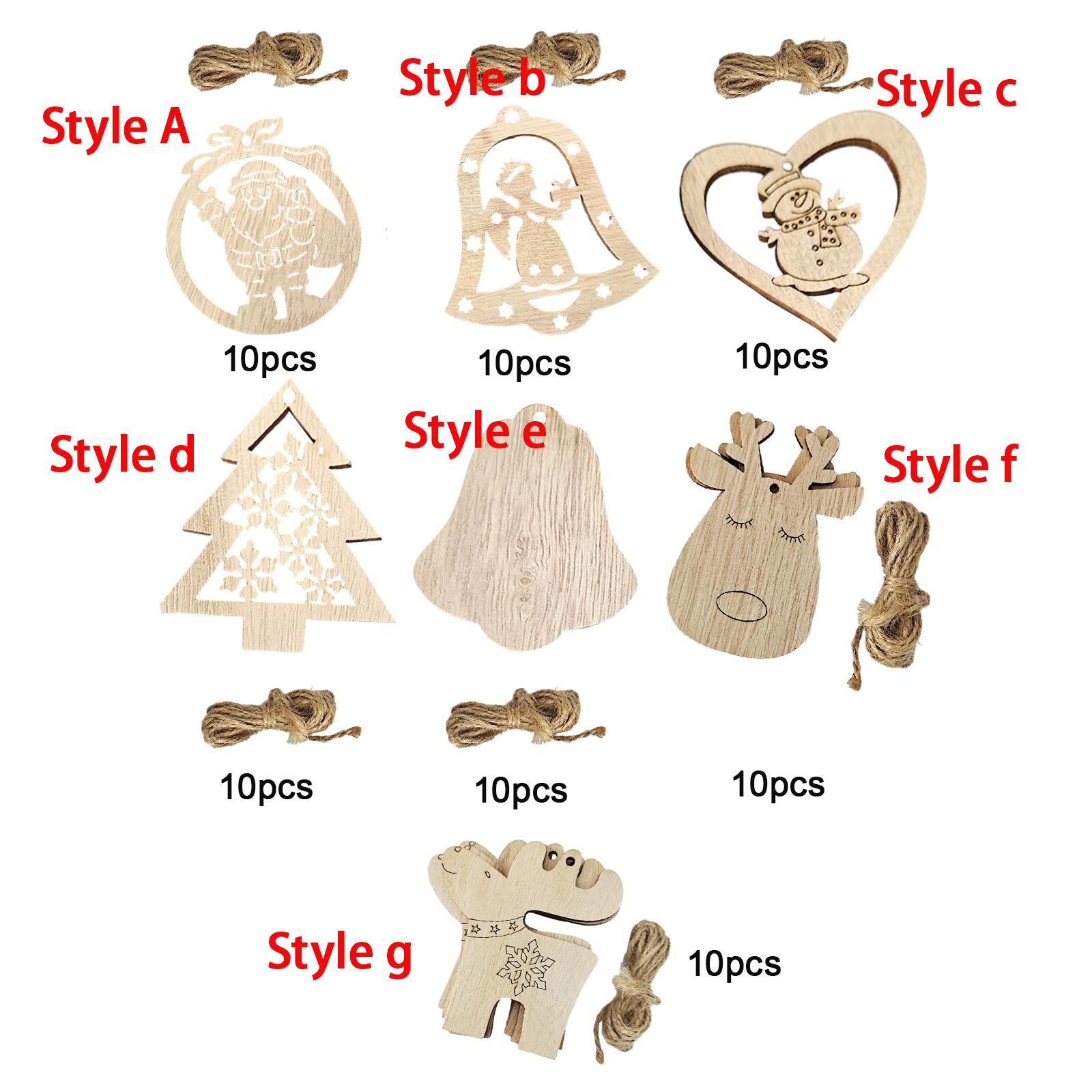 Unfinished Wooden Cutouts Xmas - Christmas Craft Embellishment avaliação e preço
