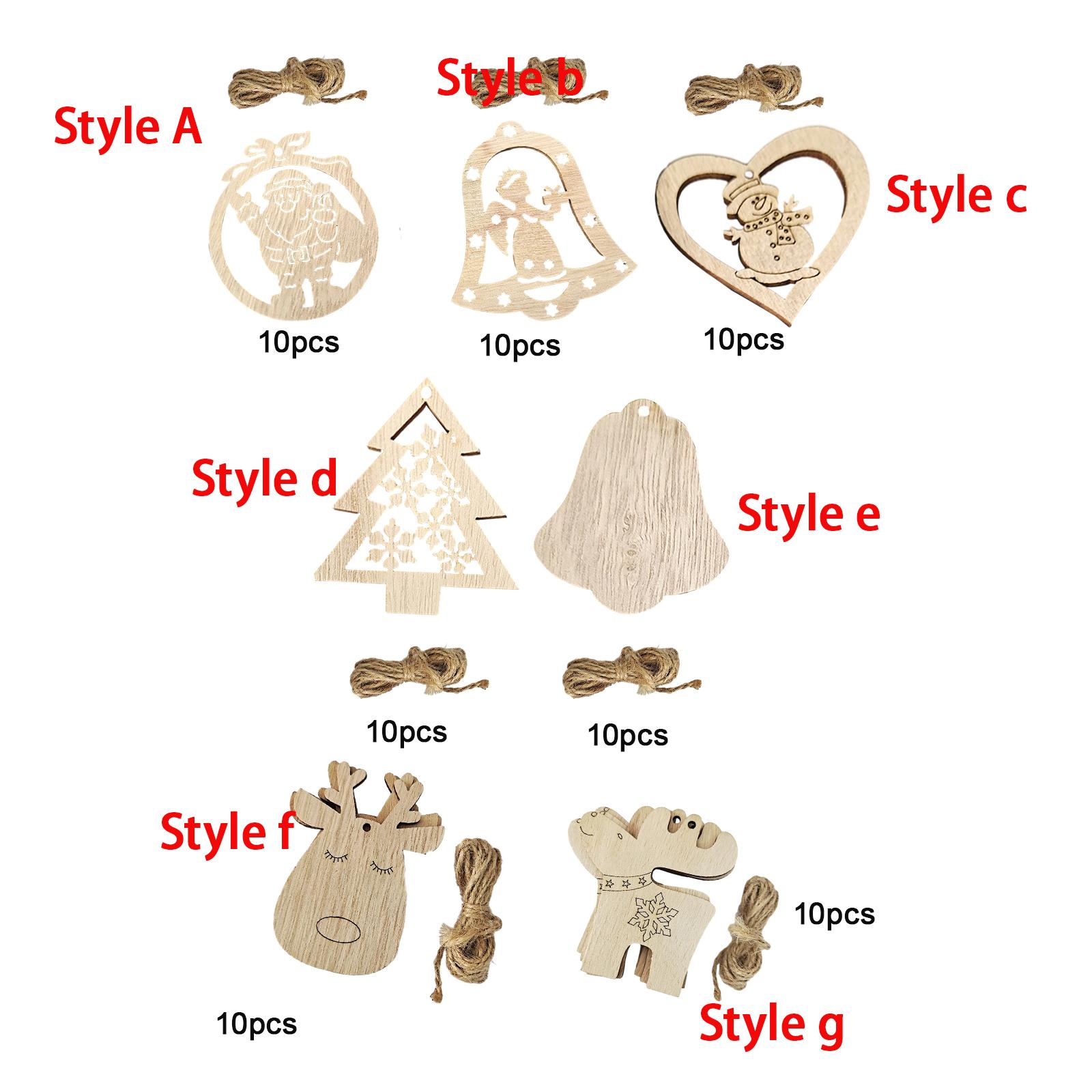 Unfinished Wooden Cutouts Xmas - Christmas Craft Embellishment avaliação e preço