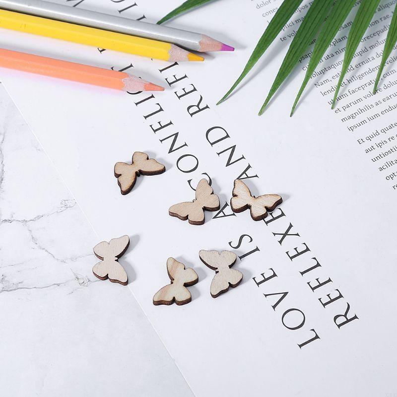 50 Pcs for Butterfly Wooden Sl - Christmas Craft Embellishment avaliação e preço