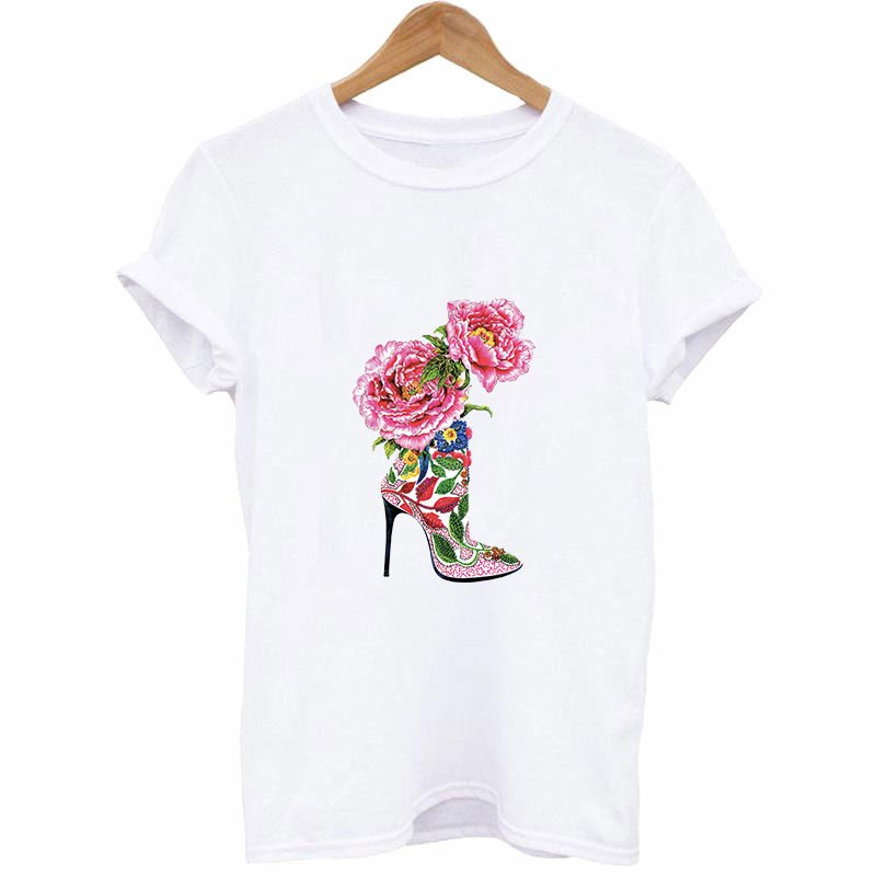 High heels flowers Iron On Pat - Applique Patch Flower avaliação e preço