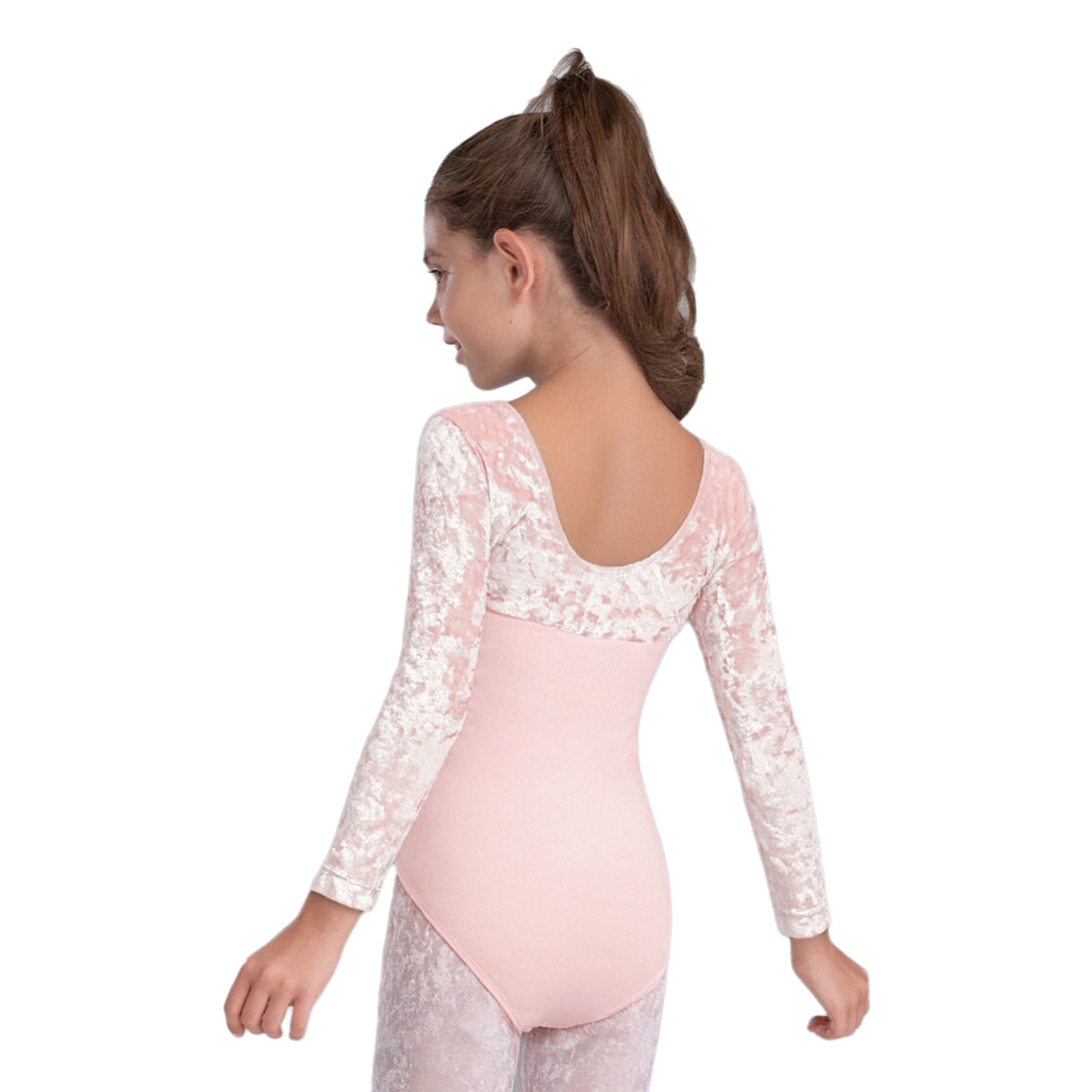 Kids Ballet Leotard Long Sleev - Elastic Lace Trim avaliação e preço