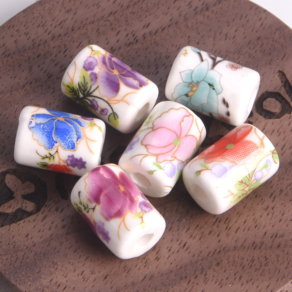 10pcs 12x9mm Cylinder Shape Fl - Embellishment Crafts avaliação e preço