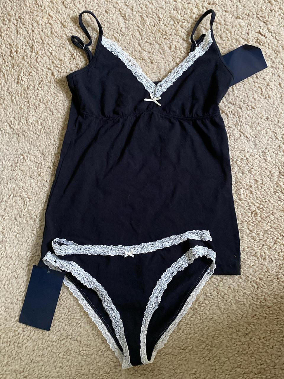 Lace Trim Bow Tank Panties Paj - Elastic Lace Trim avaliação e preço