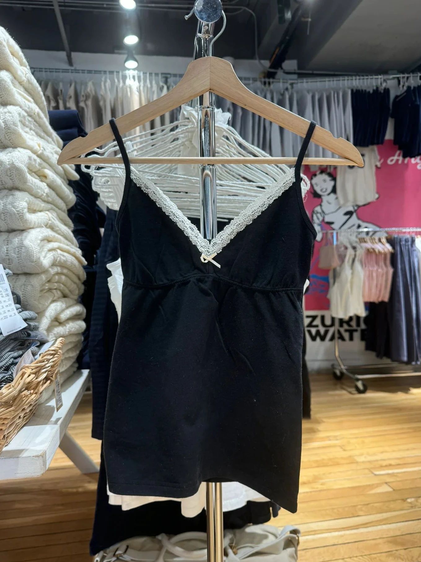 Lace Trim Bow Tank Panties Paj - Elastic Lace Trim avaliação e preço