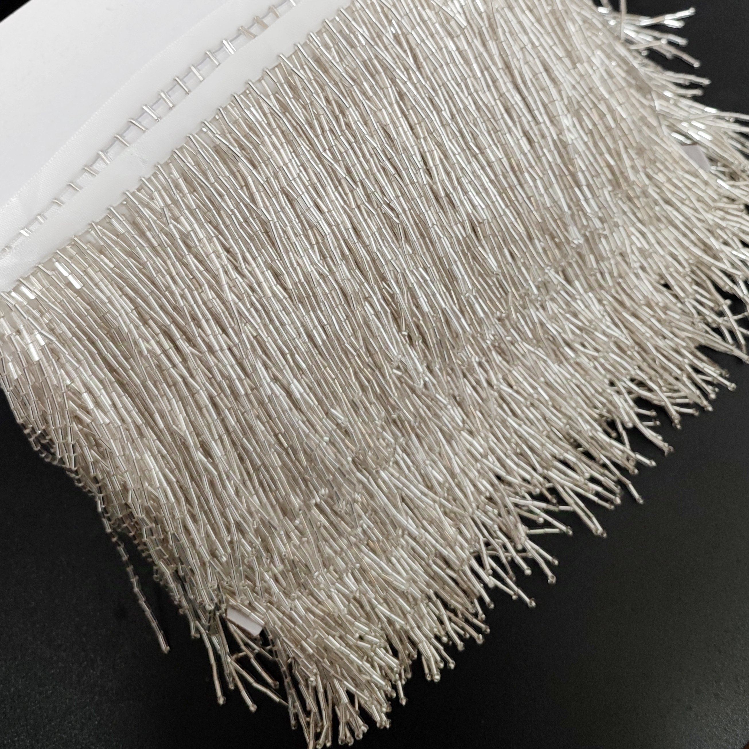 10cm Wide All Bugle Beads Bead - Beaded Trim Fringe avaliação e preço