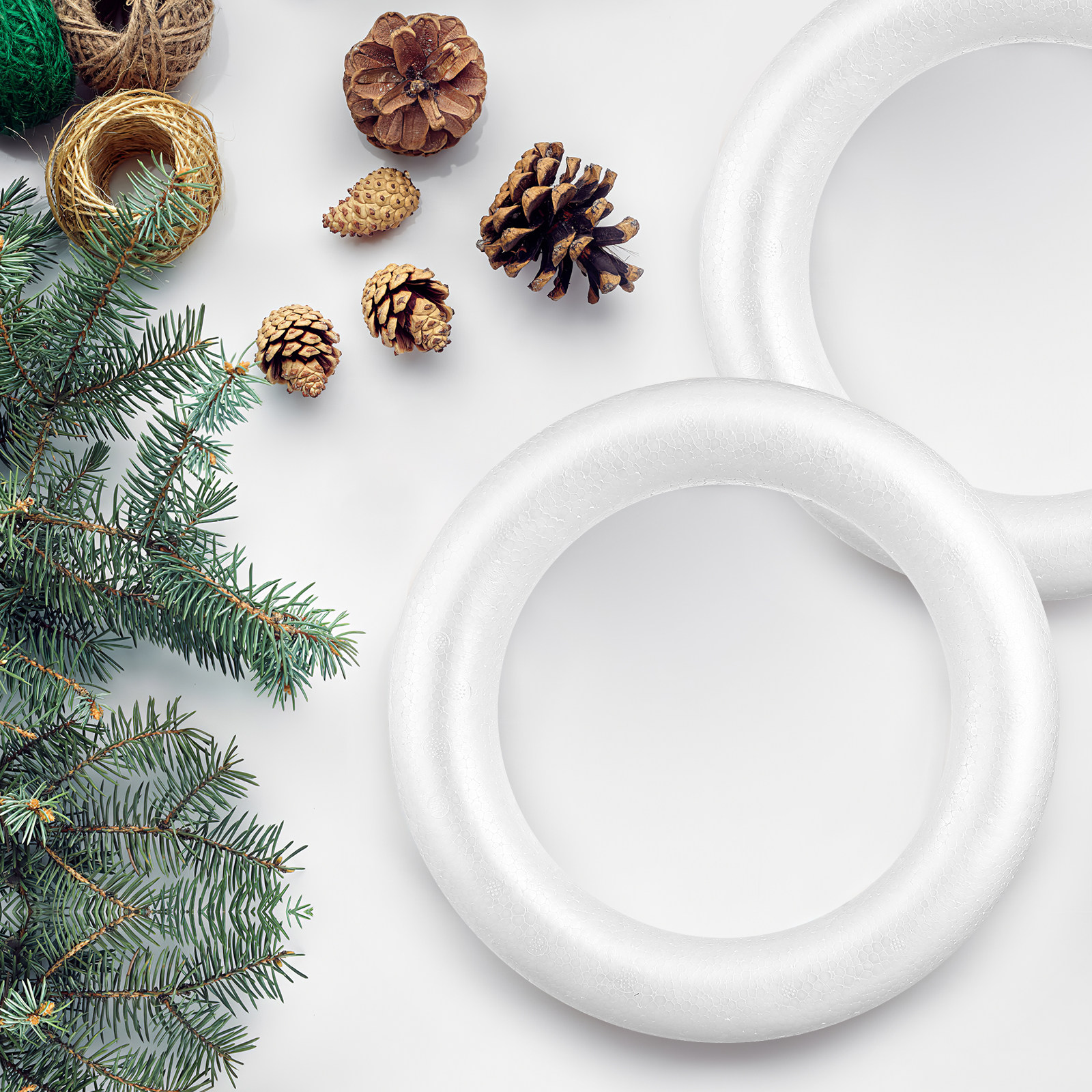 3Pcs Foam Wreath Ring DIY Roun - Craft Embellishments avaliação e preço